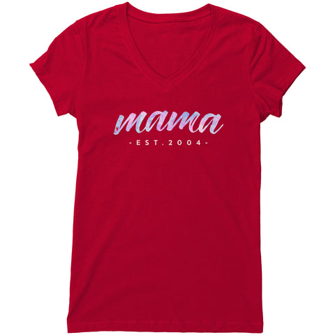Image of Mama Established 2004 V-Neck T-Shirt