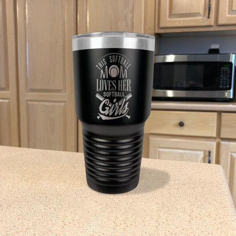 Image of This Softball Mom Stainless Steel Tumbler