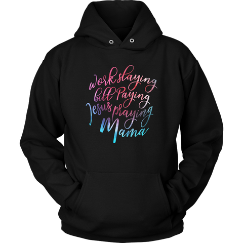 Image of Jesus Praying Mama Hoodie Sweatshirt