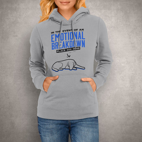 Image of Unisex Hoodie Emotional Breakdown Dog