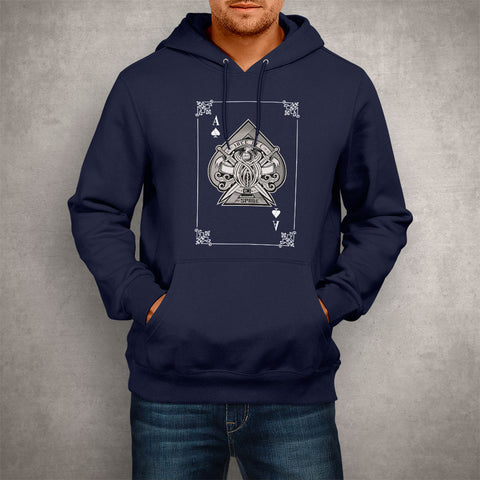 Image of Unisex Hoodie Card Ace of Spades