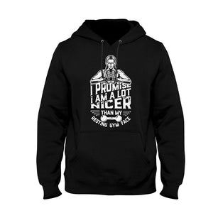 Unisex Hoodie I'm Nicer Than My Resting Gym Face