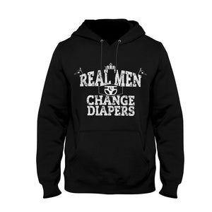 Unisex Hoodie Real Men Chang Diapers