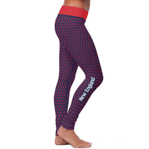 New England Honeycomb Football Leggings