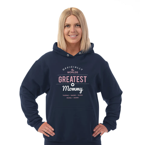 Image of Worlds Greatest Mommy Personalized Hoodie